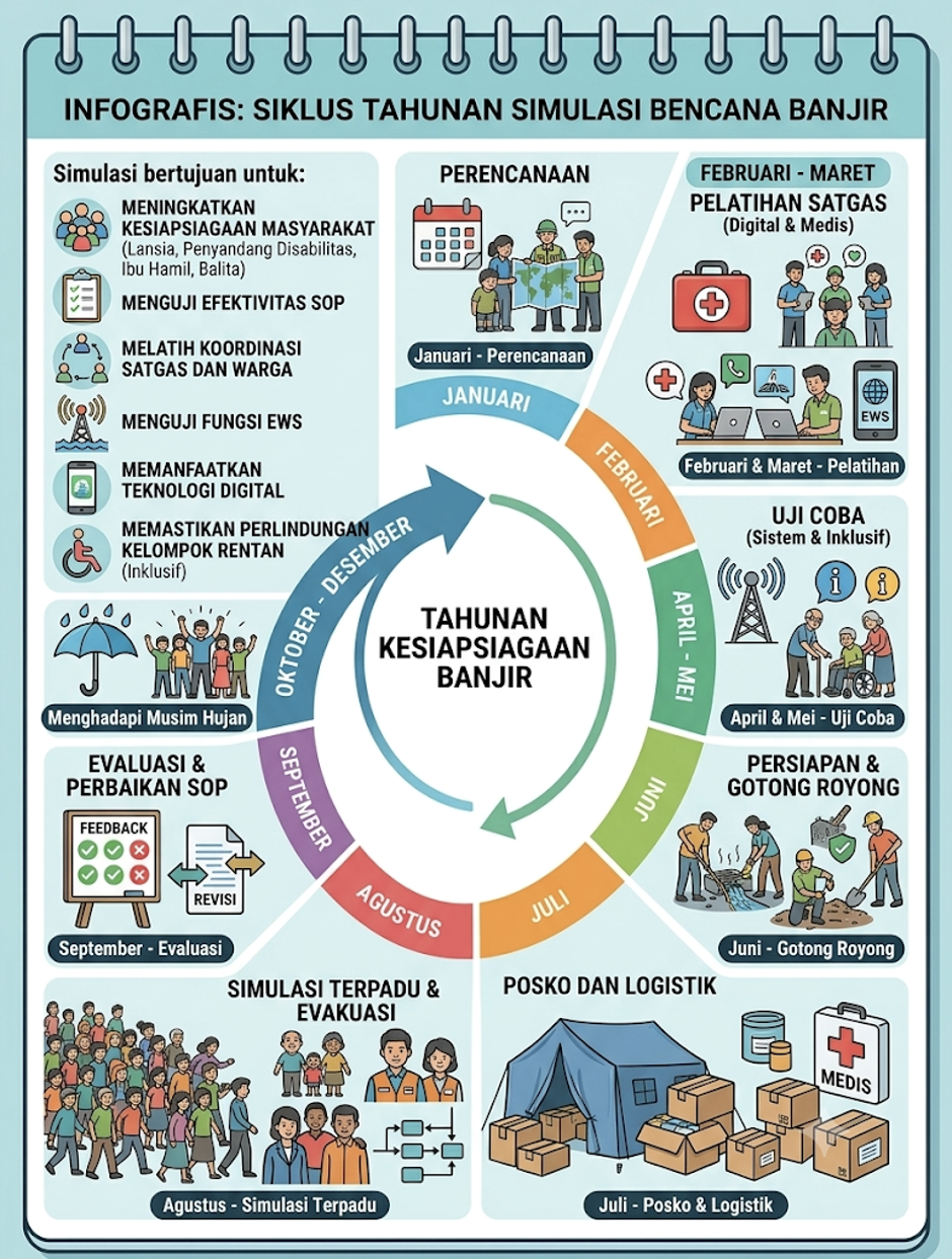 Siklus Tahunan Simulasi Bencana Banjir